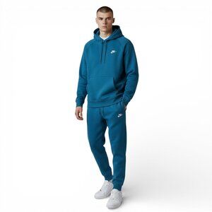 Nike Club Fleece Men's 2 Piece Sweatsuit Matching Teal Outfit Set Tracksuit NWT